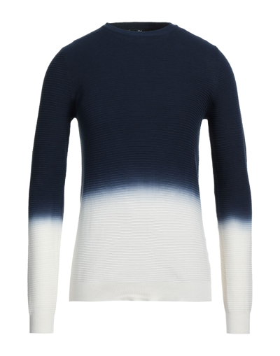 Shop Daniele Alessandrini Man Sweater Midnight Blue Size 40 Cotton