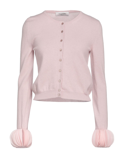 Shop Valentino Garavani Woman Cardigan Pink Size L Virgin Wool, Cashmere, Silk