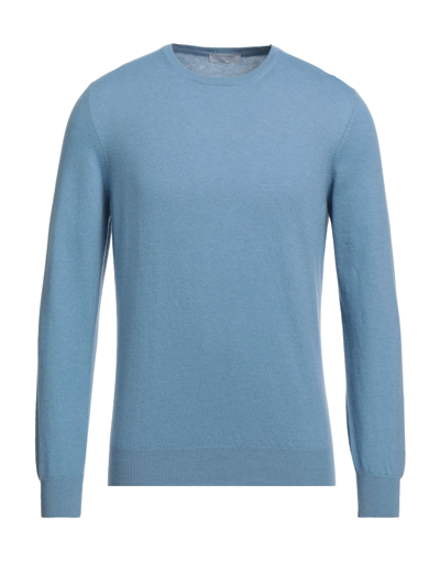 Shop Gran Sasso Man Sweater Sky Blue Size 38 Cashmere