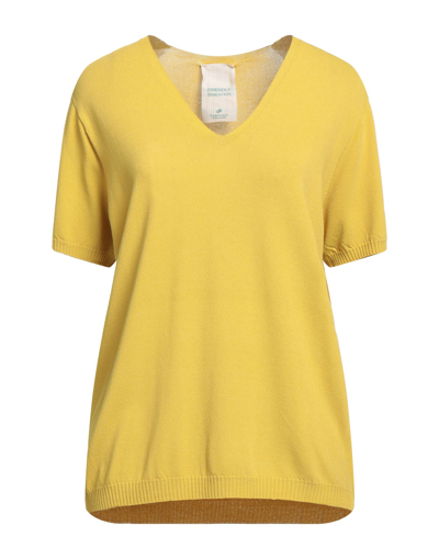 Shop Compagnia Italiana Woman Sweater Yellow Size L Viscose, Polyamide