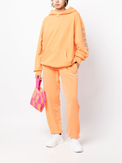 Shop Fred Segal Ventura Logo-print Track Pants In Orange