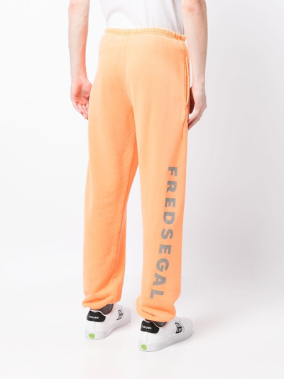 Shop Fred Segal Ventura Logo-print Track Pants In Orange