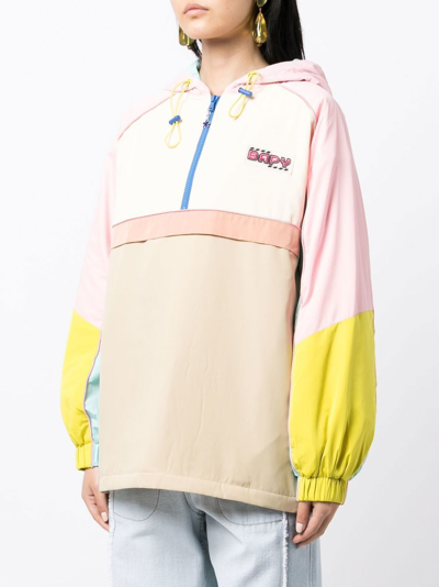 Shop Bapy By *a Bathing Ape® Colour-block Zip-front Hoodie In Multicolour