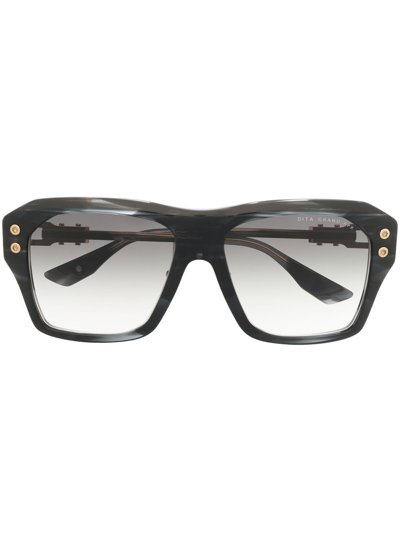 Shop Dita Eyewear Square-frame Sunglasses In Black
