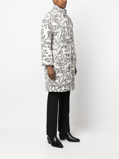 Shop Rodebjer Bouclé-effect Single-breasted Coat In White