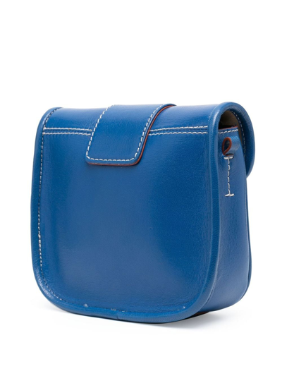 Shop See By Chloé Saddie Leather Crossbody Bag In Blue