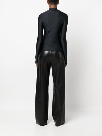 Coperni High Neck Turtleneck Stretch Top In Black