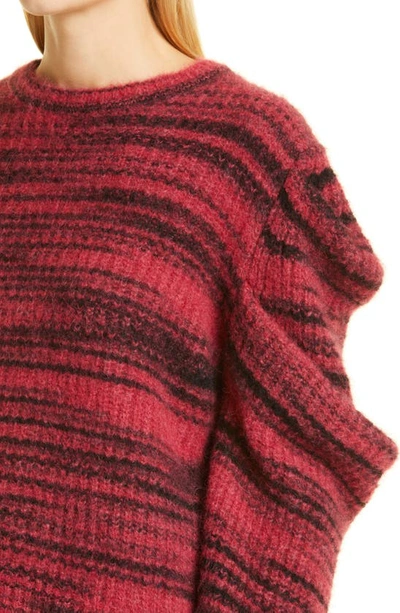 Shop Naadam Space Dyed Crewneck Alpaca & Merino Wool Blend Sweater In Pink Combo