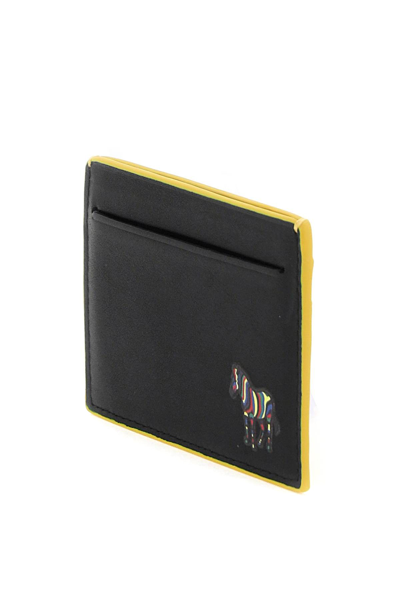 Shop Ps By Paul Smith Zebra Stripe Card Holder In Yellow,black