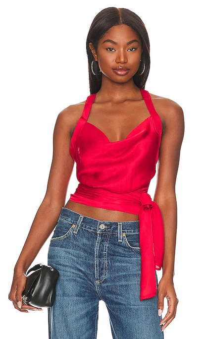 Lna Two Way Wrap Top In Red | ModeSens