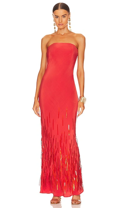 Cult Gaia Anisa Gown In Red