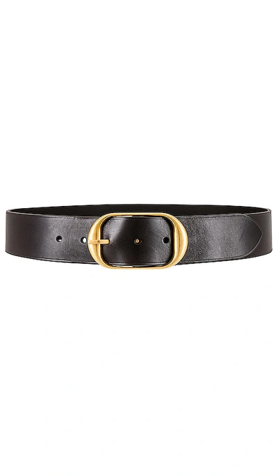 Nili Lotan Nili's Belt Black w/Antique Brass Buckle 75