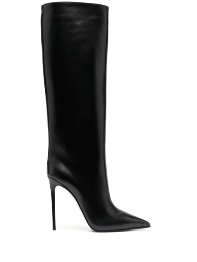 Shop Le Silla Eva 120mm Leather Boots In 黑色