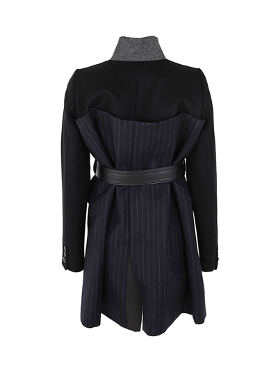 Shop Sacai Women's Black Other Materials Outerwear Jacket