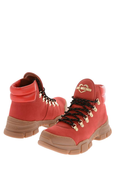 MOSCHINO MOSCHINO WOMEN'S RED OTHER MATERIALS ANKLE BOOTS JA15884G0FIP0500 39