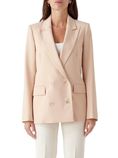 Shop Patrizia Pepe Women's Beige Other Materials Outerwear Jacket