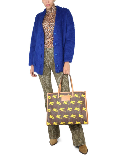 Shop Etro Women's Blue Other Materials Cardigan