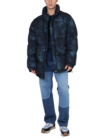 Shop Etro Men's Blue Other Materials Outerwear Jacket
