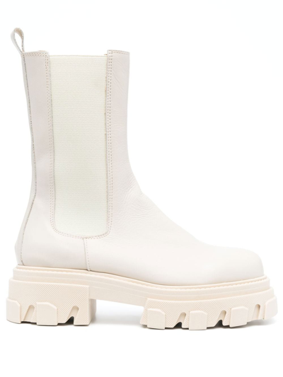 Shop Vamsko Molly Chunky Leather Boots In Neutrals