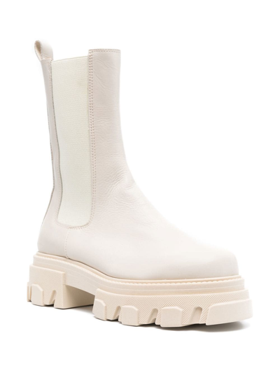 Shop Vamsko Molly Chunky Leather Boots In Neutrals