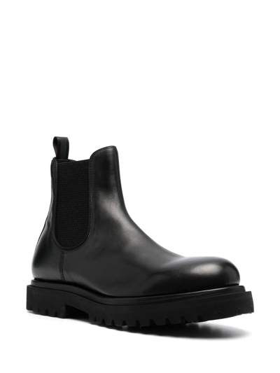 Shop Officine Creative Eventual Leather Chelsea Boots In Black