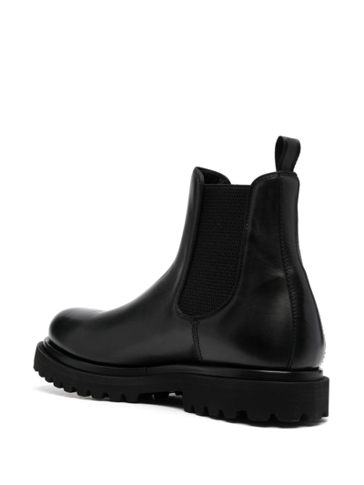 Shop Officine Creative Eventual Leather Chelsea Boots In Black