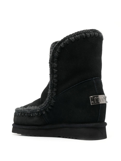Mou Eskimo Faux Fur-lined Boots In Black