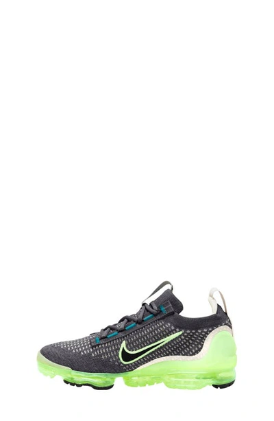 Shop Nike Kids' Air Vapormax 2021 Fk Sneaker In Dark Grey/ Black