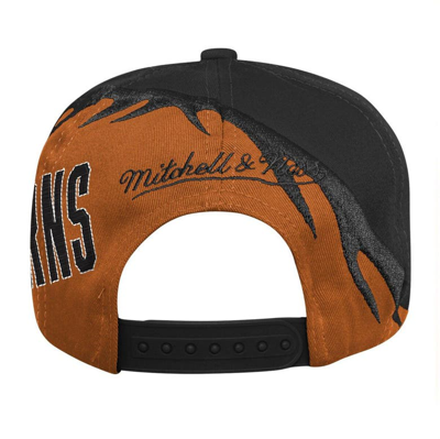 Shop Mitchell & Ness Youth  Orange/black Texas Longhorns Spiral Snapback Hat