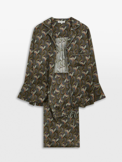 Soho Home Obie Sage Womens Silk Pyjamas | ModeSens
