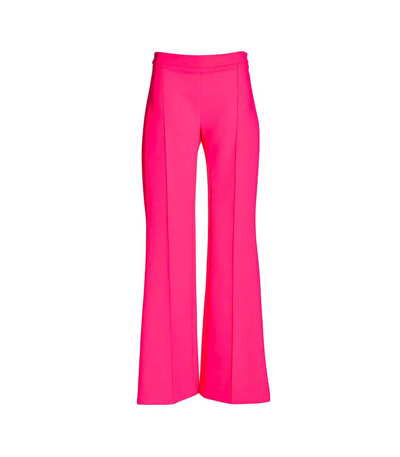Shop Adam Lippes Bonded Neoprene Crop Flare Pants In Pink