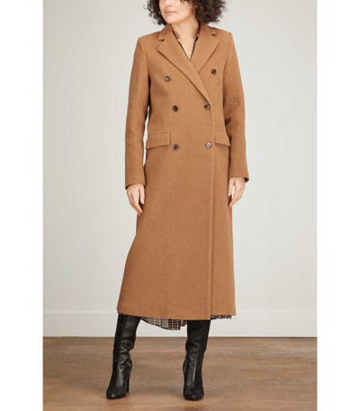 Shop Samsoe & Samsoe Falcon Coat In Brown Sugar