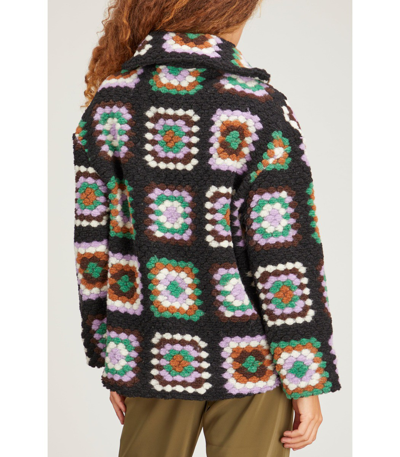 Shop Samsoe & Samsoe Tess Overshirt In Crochet In Multi