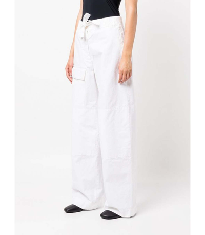 Shop Dries Van Noten Paint Cargo Pants In White