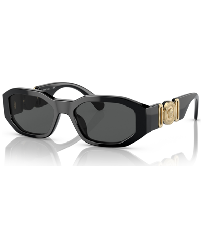 Shop Versace Kids Biggie Sunglasses, Vk4429u (ages 7-10) In Black