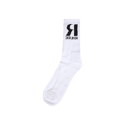 Pre-owned Rhude Racing Sock 'white/black'