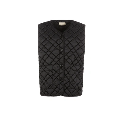 Shop Saison Quilted Waistcoat In Black