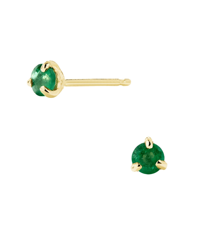 Shop Anita Somayaji 14k Emerald Stud Earring In Gold