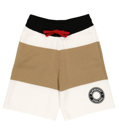 Shop Burberry Wool-blend Shorts In Ivory Ip Pat