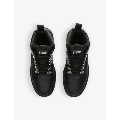 FILLING PIECES FILLING PIECES WOMEN'S BLACK MOUNTAIN LACE-UP LEATHER ANKLE BOOTS 59900772
