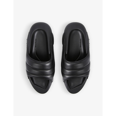 Balmain Quilted Leather B-it Sandals With Chunky Sole In Black