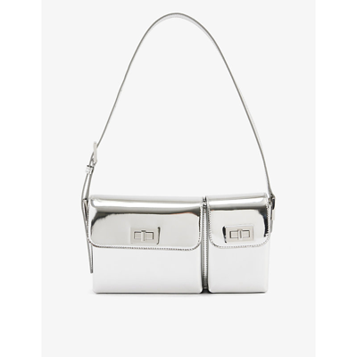 BY FAR Billy Shoulder Bag in Silver Lac