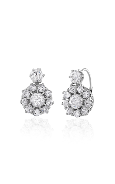 Shop Mindi Mond Old-mine Diamond Cluster Earrings In White