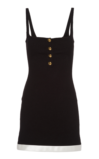 Shop Miu Miu Women's Boucle Mini Dress In Black