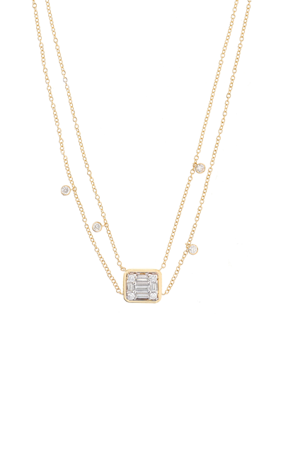 Shop Mindi Mond Women's Clarity Single Floating Diamond Pendant Necklace In Gold