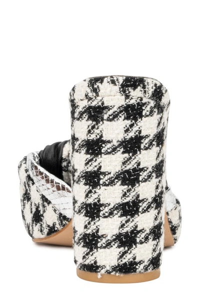 New York And Company Anthi Houndstooth Platform Sandal In Black/ White