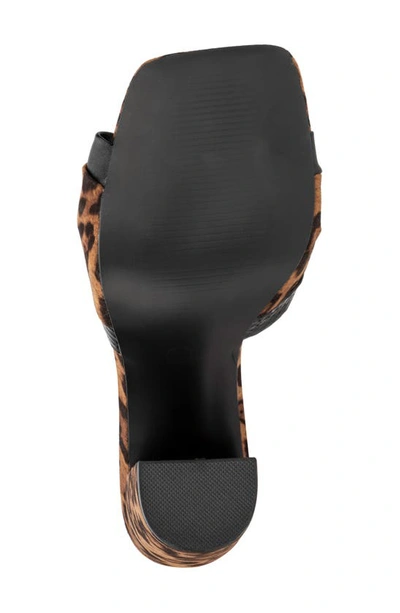 New York And Company Anthi Houndstooth Platform Sandal In Brown Multi