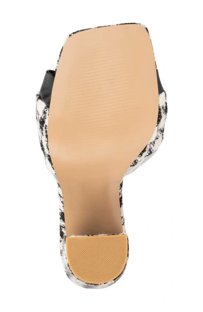 New York And Company Anthi Houndstooth Platform Sandal In Black/ White