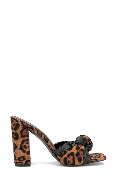 New York And Company Anthi Houndstooth Platform Sandal In Brown Multi