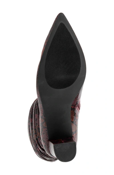 New York And Company Earla Ruched Shaft Boot In Burgundy